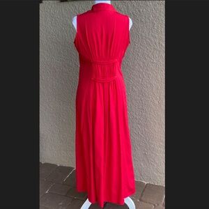 Chistopher & Banks Red Button Down Maxi Dress Sz 6